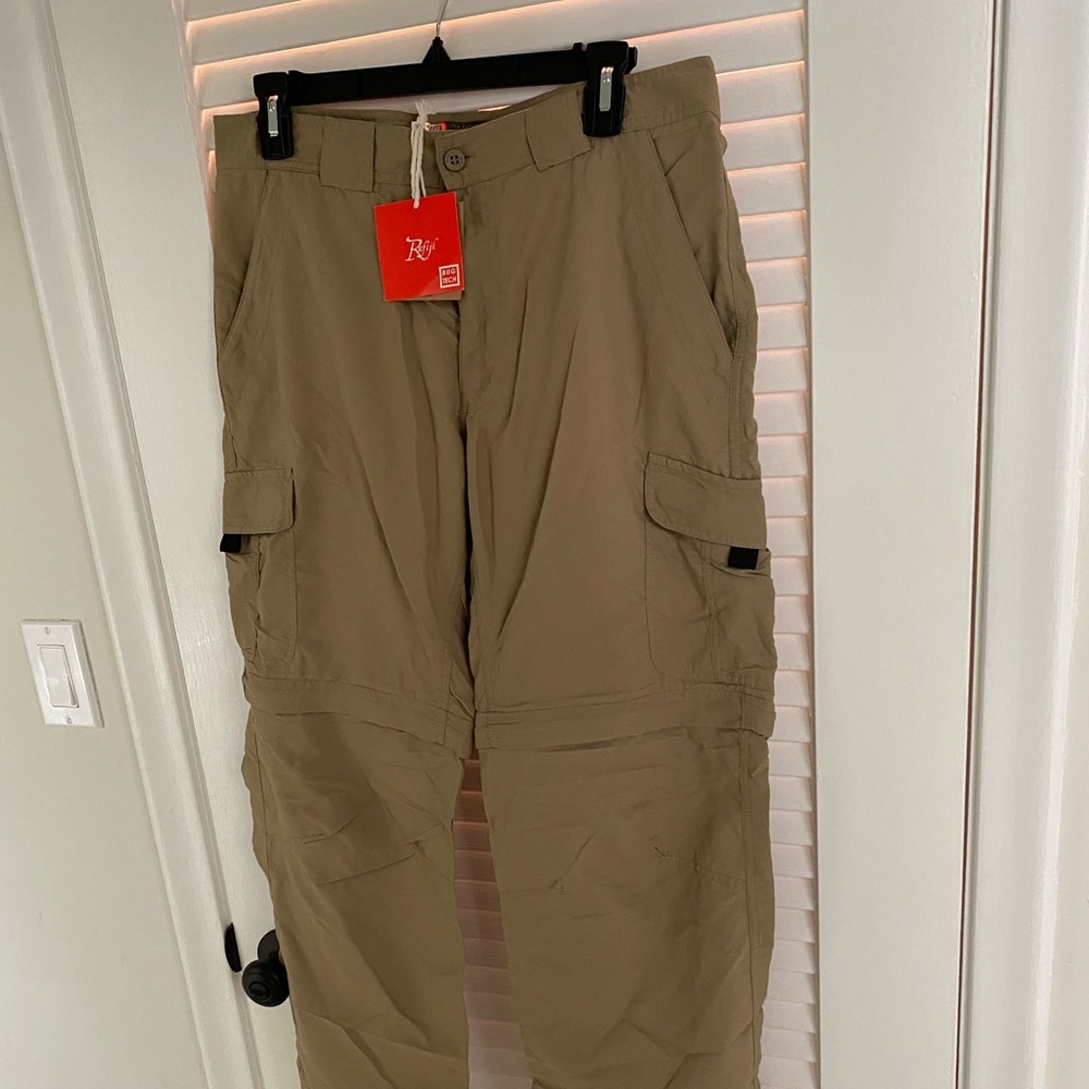 Men's ZipOff Cargo Safari Trousers in Khaki